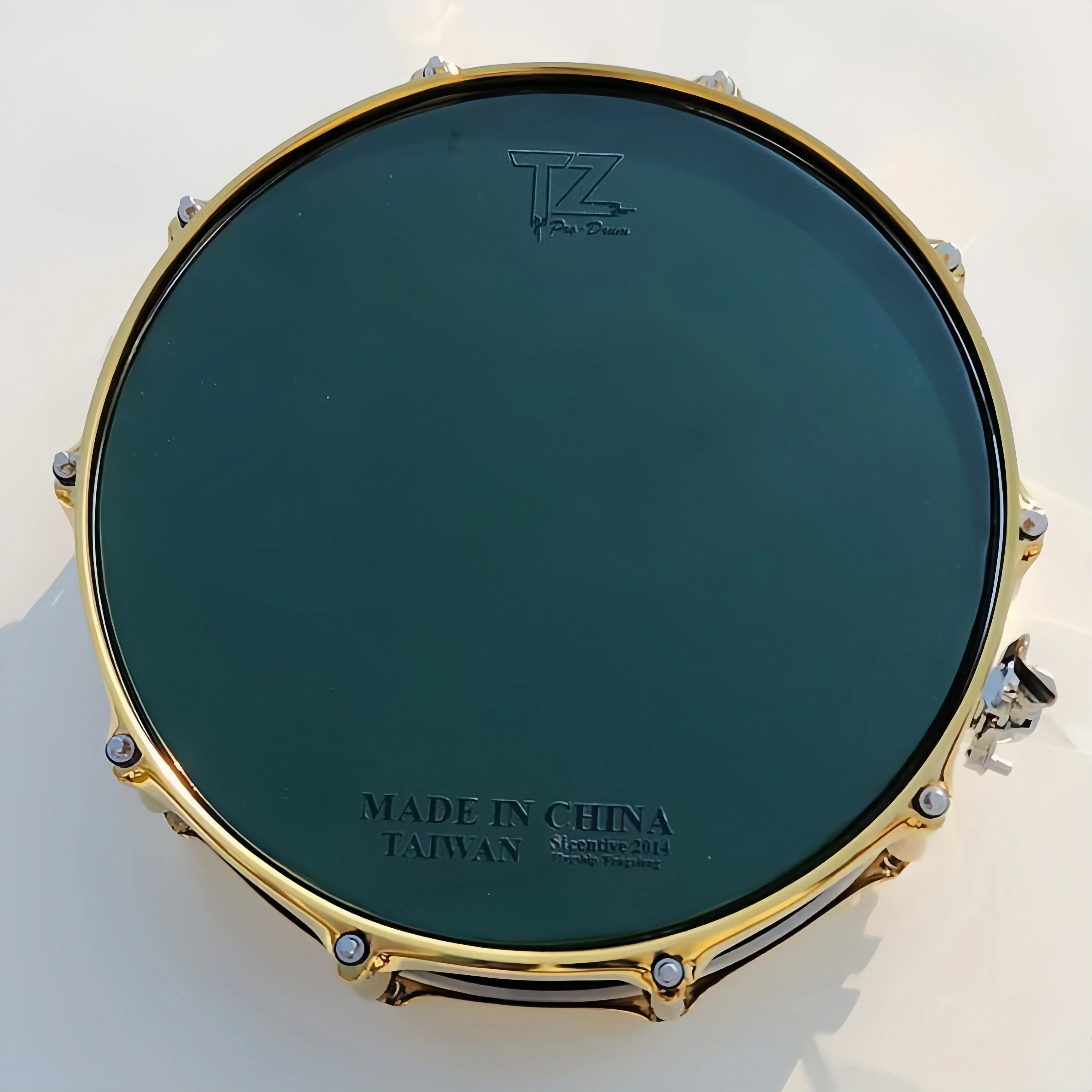 Professional Advanced Gold-Plated Small Snare Drum Band Drum with Wood Cavity Veneer Various Colors for Marching Hand Drum Use - Image 3