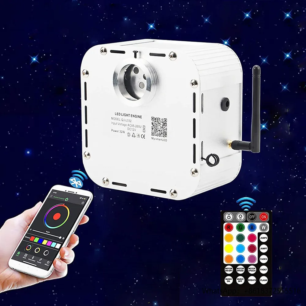 

da32W RGBW APP Twinkle Fiber Optic Lights, Music Activated Optical Fiber Star Ceiling Light Kit for Car Headliner Star/Home