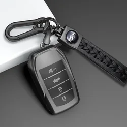 For Toyota Yaris Cross Hilux Innova Fortuner Camry Land Cruiser 200 300 Prado Crown TLK 200 2/3/4 Buttons TPU Car Key Case Cover