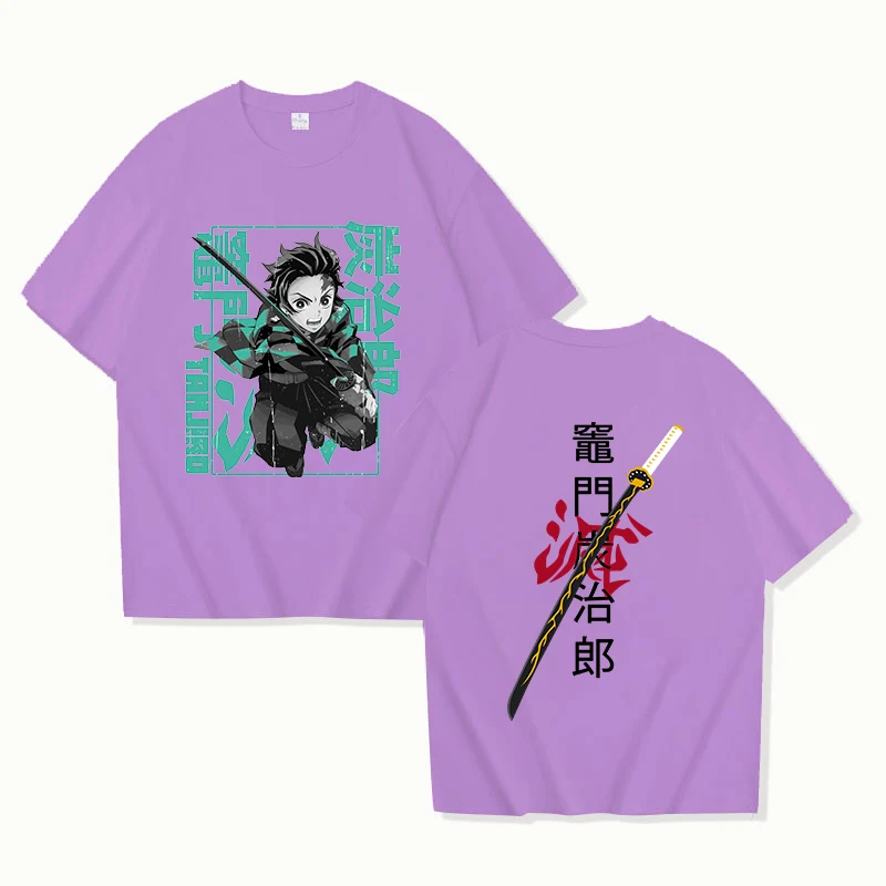 New Fashion Kamado Tanjirou Printed T-shirts Anime Graphic T Shirt Women Men Casual Tops Cool Summer Short Sleeve Tees