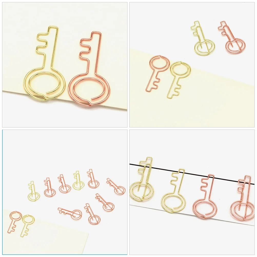 20 Pcs Office Paper Clips Document Small Cute Paperclips Creative Shaped Metal File
