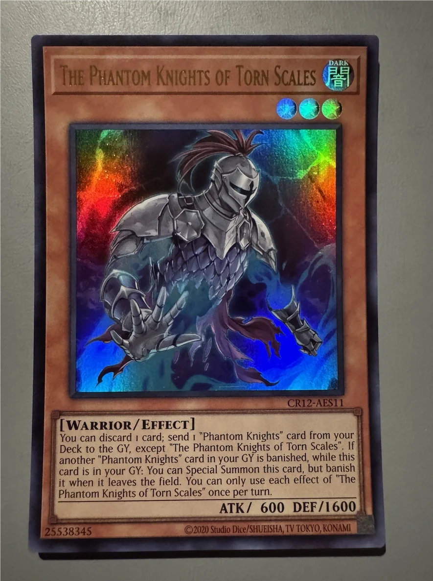Yugioh KONAMI Duel Monsters CR12-AES11 Phantom Knights of Torn Scales Ultra Asian English Collection Mint Card