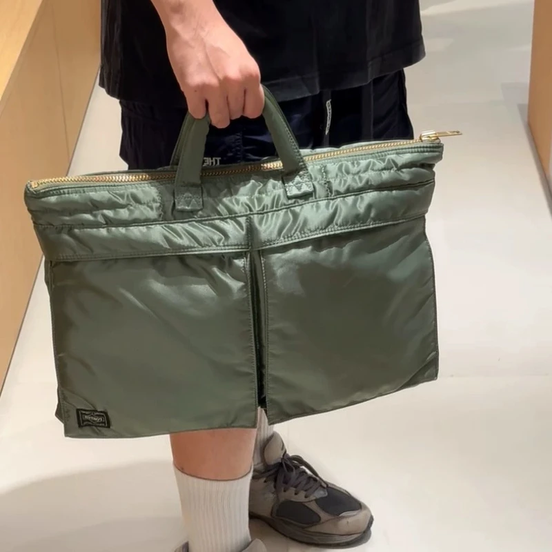 Porter 622-26110 Wide Soft Men Travel Briefcase Shoulder Crossbody Handbag Business Large Capacity Purse Commute Document Bag
