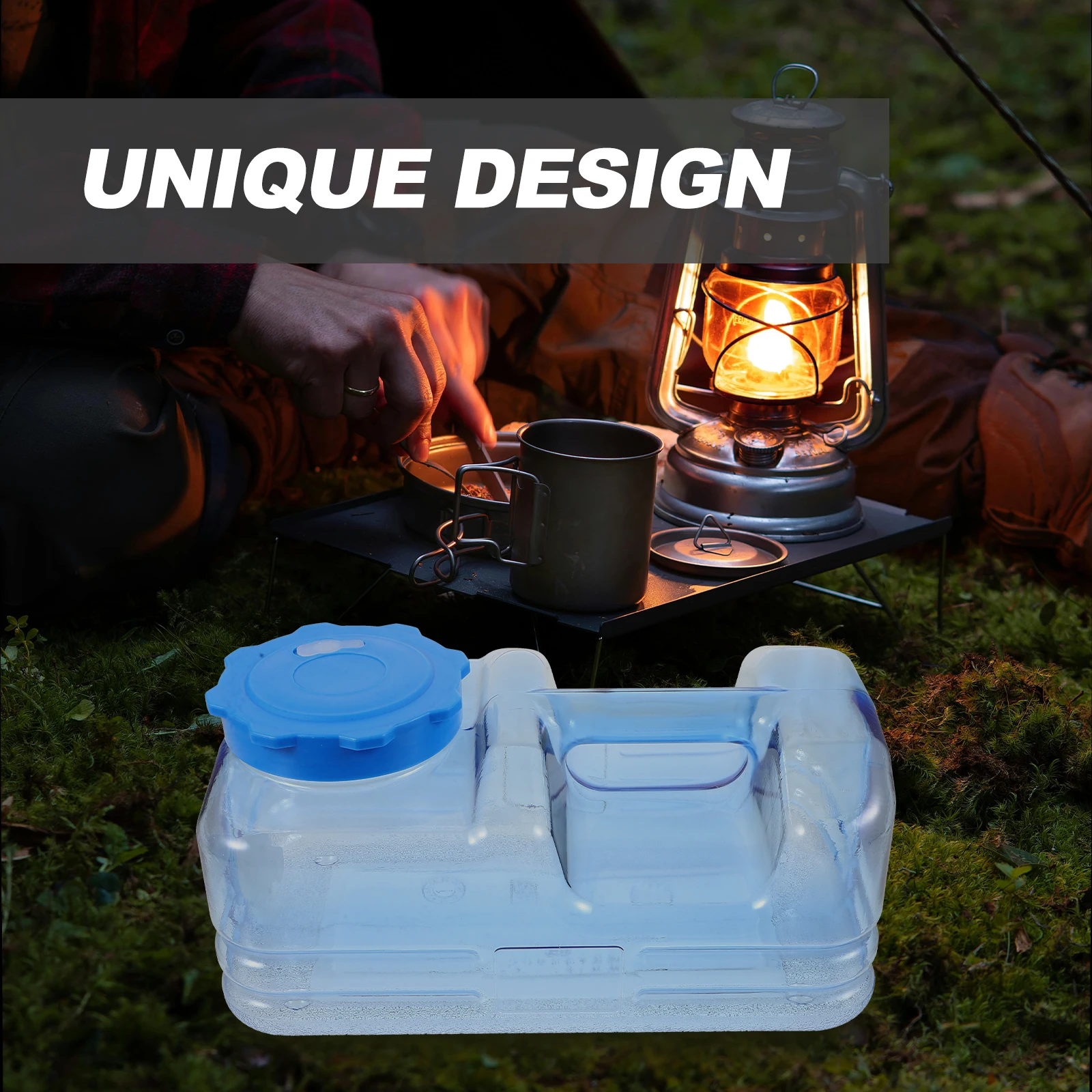 

Portable 5.5L Water Jug Bucket Large Capacity PC Anti leak Camping Outdoor Picnic Home Office Reusable Container