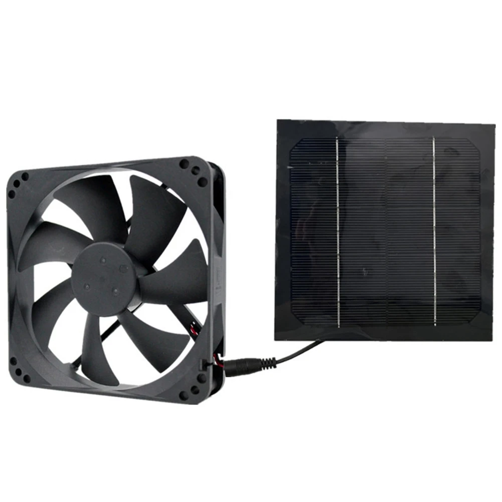 20W 12V Solar Panel Exhaust Fan Air Extractor Mini Ventilator Solar Panel Powered Fan for Dog Chicken House Greenhouse