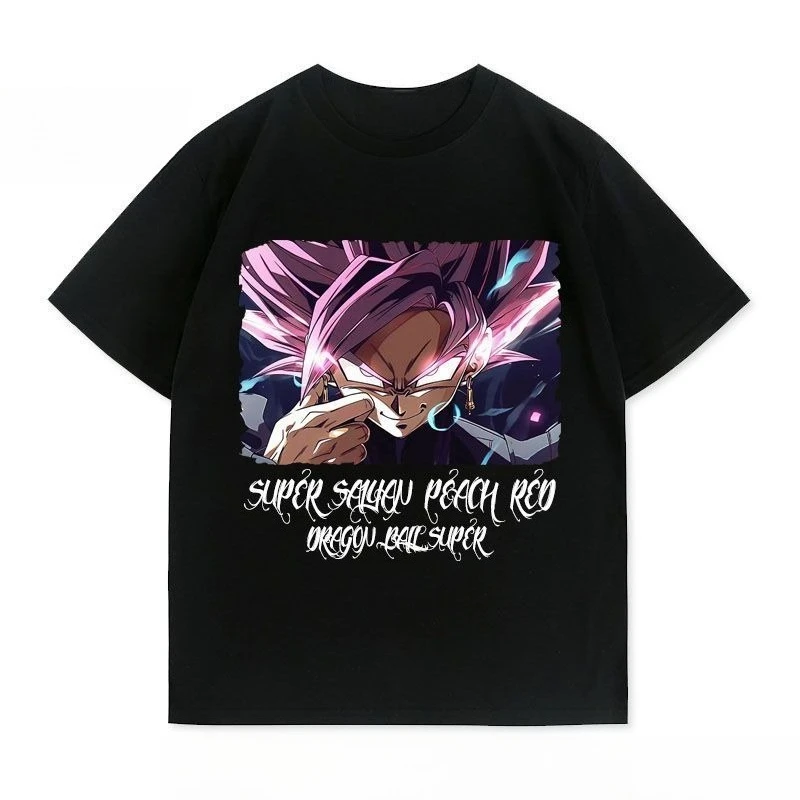 Dragon Ball Super Saiyajin bedrucktes T-Shirt für Herren und Damen, gleiches, lockeres und atmungsaktives, großes Kurzarm-Top