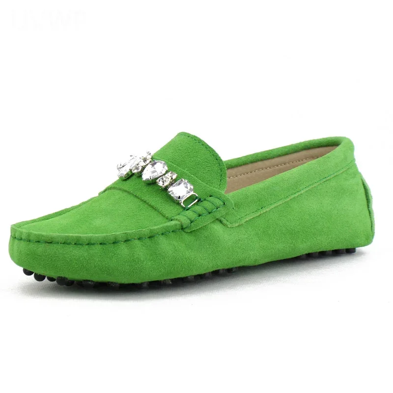 2025 New Casual Womens Shoes Genuine Leather Women Loafers Moccasins Fashion Slip On Women Flats Shoes