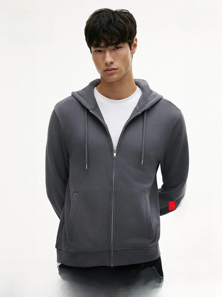 

H&M Men's Hoodie Zipper Inner Wear Casual Sle Stand Fit Spring ential ex Color Faion Outerwear