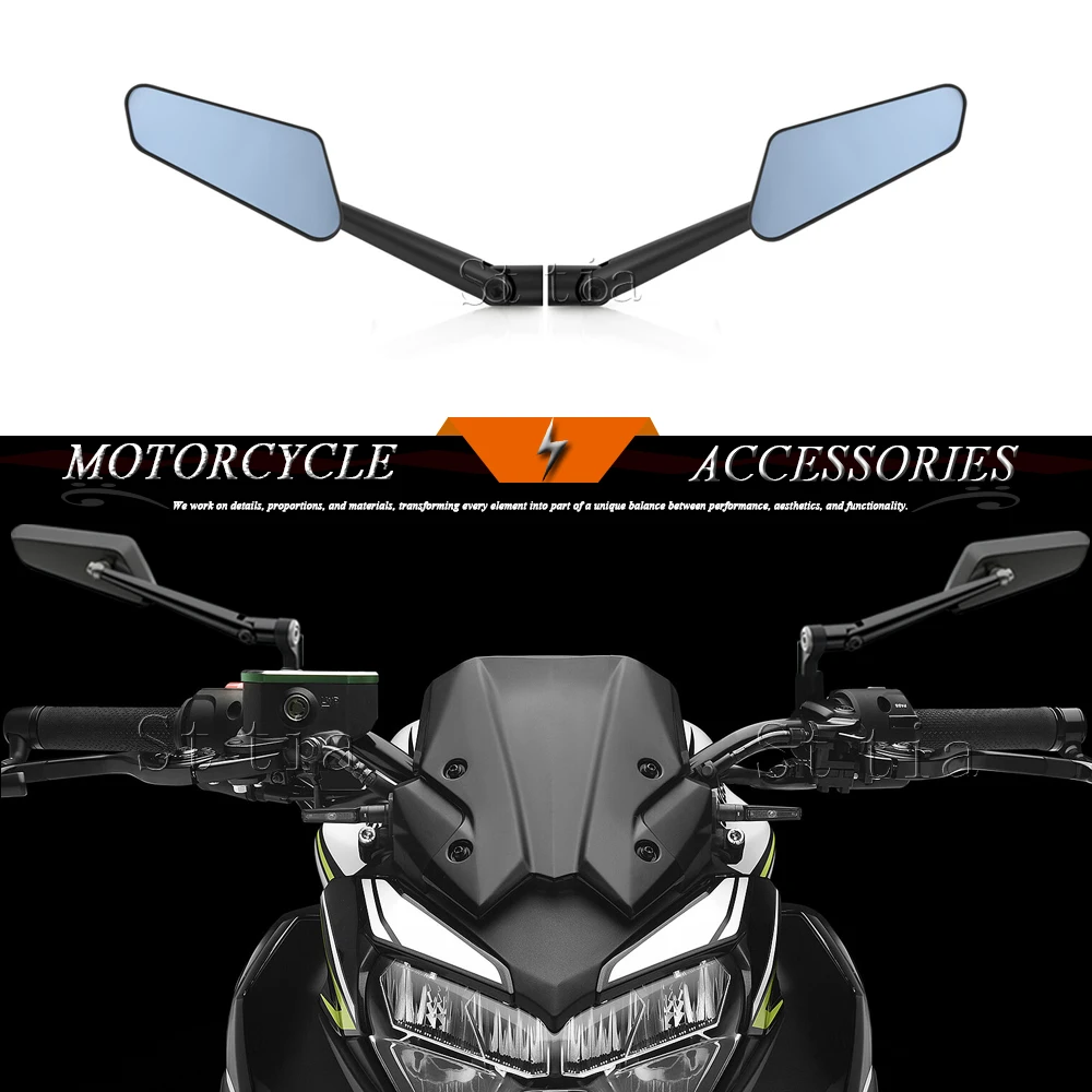 

Motorcycle Accessories Rearview Side Mirrors Wind Wing Adjustable Rotating For Kawasaki Z650 2017-2026 Z 650 Sport Z900 Z 900 SE