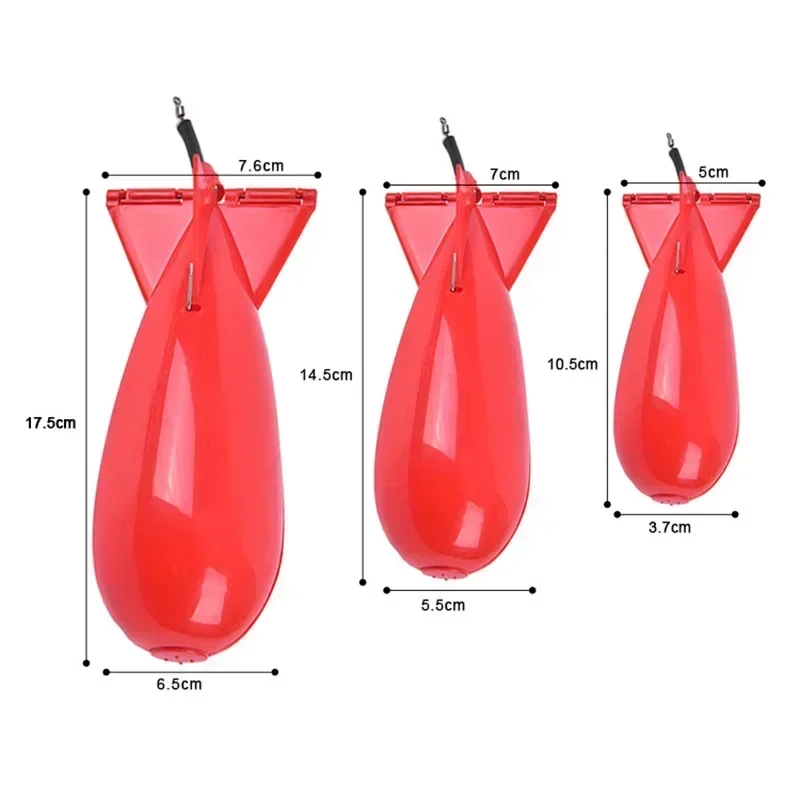 S M L Carp Fishing Rocket Feeder Spod Bomb Float Lure Bait Holder Spomb Pellet Rockets Feeders Position Gear Accessories - view 2