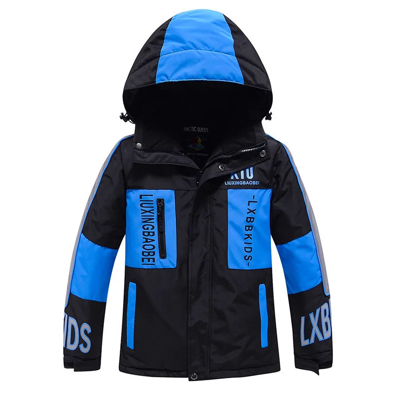 Reflective Children Jacket Boy Girl Winter Outdoor Sports Tops Windproof Waterproof Coat Warm Thick Ski Snowboarding Clothes