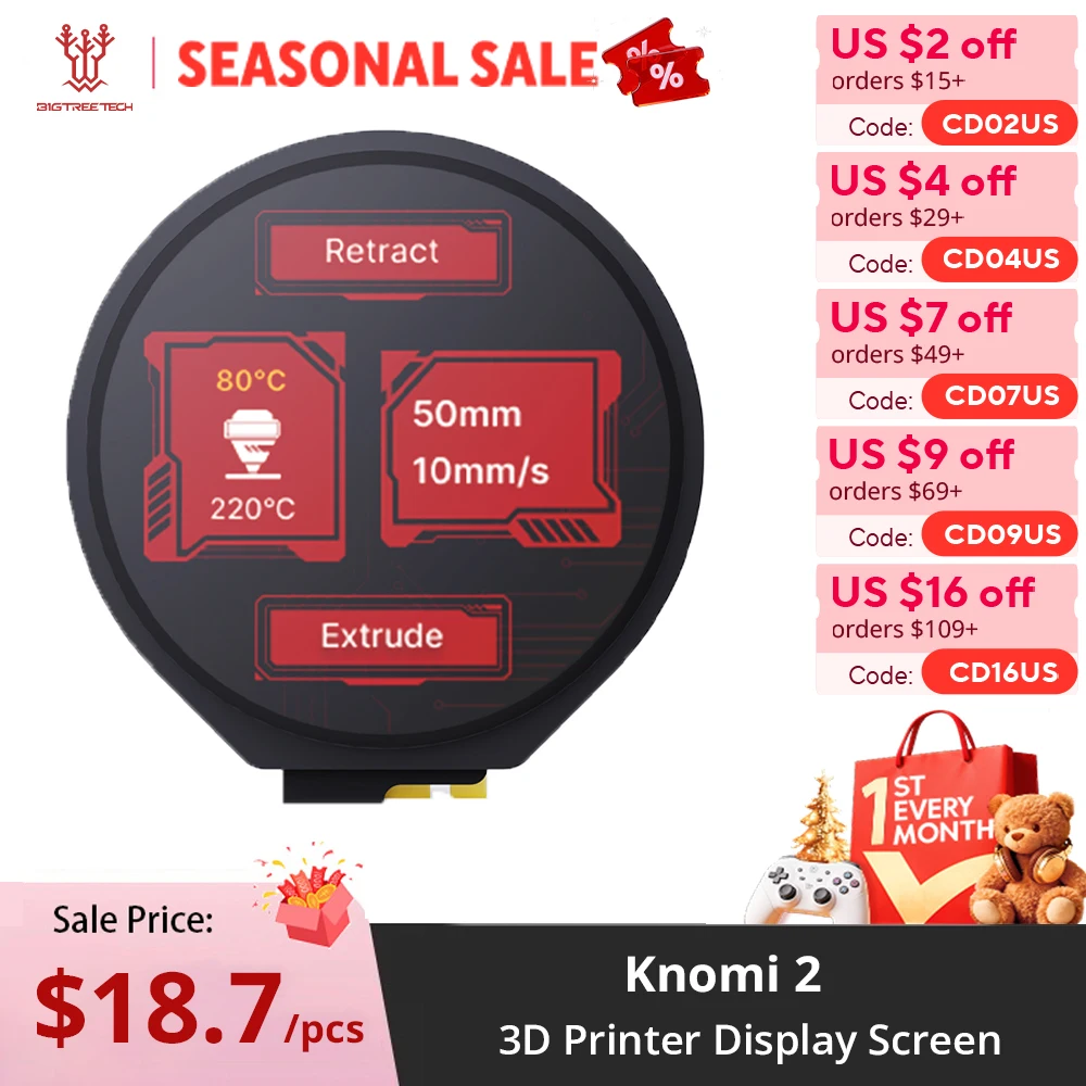 

BIGTREETECH KNOMI 2 для Klipper Voron Stealthburner 3D-принтер экран DIY детали с открытым исходным кодом не для A1/P1/X1