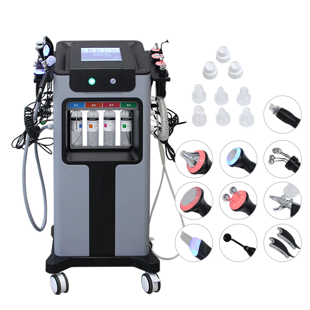 10 in 1 Bubble Oxygenation Ultrasonic Scrubber Hydrodermabrasion  Facial Beauty Machine Women Aesthetic Beauty Equipment