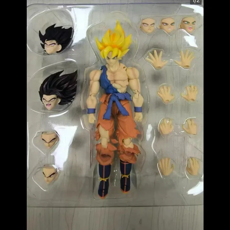 ในสต็อก Black Hole ของเล่น Dragon Ball Z SHF SSJ Battle เสีย Super Saiyan Furious Hero Son Goku อะนิเมะ Action Figure ของขวัญ