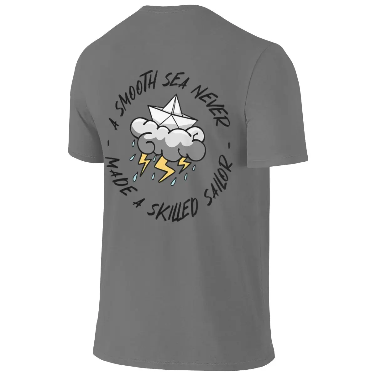 Motivational Sailor Quote Slim Fit Reversible T-shirt Niche Trendy Brands Clean Surface Short Sleeve