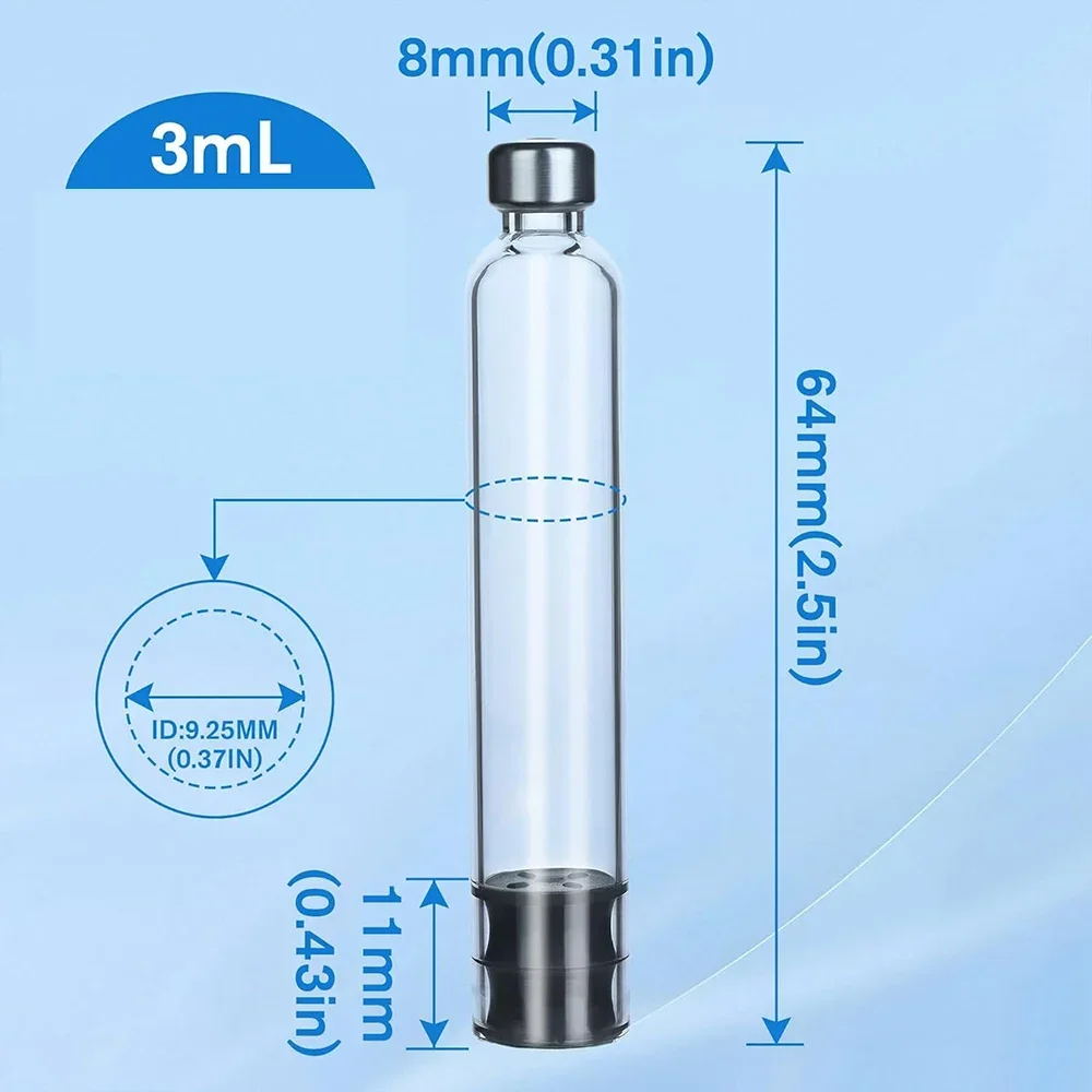 Sterile Insulin Cartridges 3ml Cassette Bottle for Insulin Injection Pen Individual Packaging Medical Aesthetic 1/10/20/50/100Pc