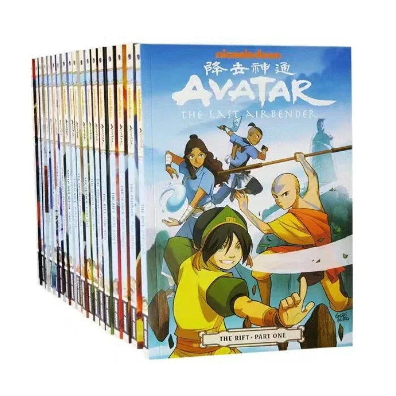 

Аватар: последний сезон Airbender 1 + 2 английская книга с картинками американские комиксы экшн-Комедия фантазия 18 книг