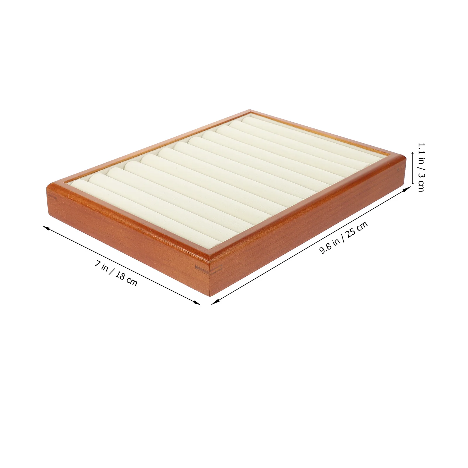 

Wooden Jewelry Tray Lining Storage Organizer For Rings Earrings Necklaces Bracelets Display Case Desktop Decor Home