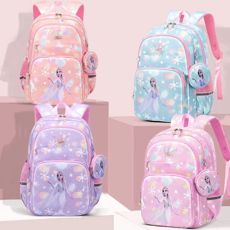 Disney Elsa's new digital printing childlike student girl school season cartoon cute girl schoolbag