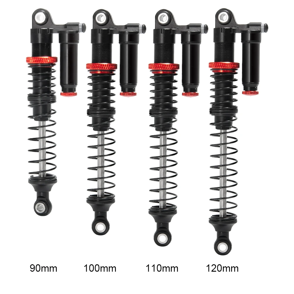 MIBIDAO Metal Shock Absorber 90/100/110/120mm Adjustable Damper For 1/10 Axial SCX10 90046 TRX4 TRX6 Wraith D90 RC Crawler Car