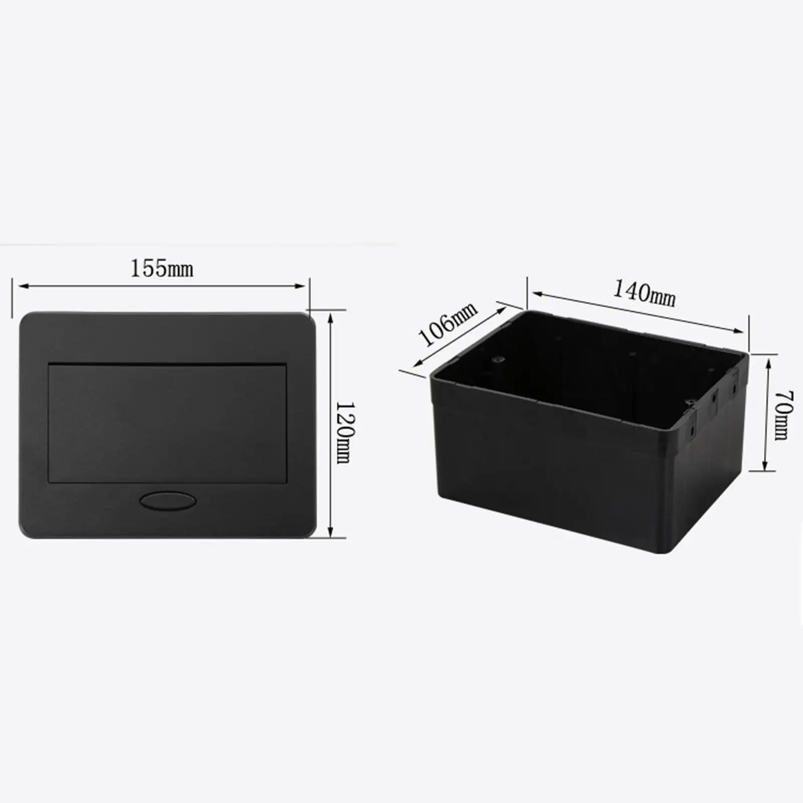 Desktop Plug Base Recessed Hidden Power Strip Holder Fixator Universal for Side Table Conference Desk Hotel Kitchen Dust Proof