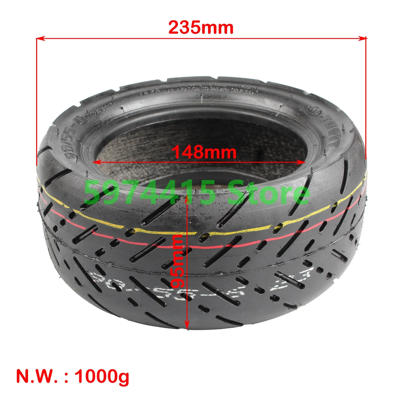 90/55-6 Tubeless Tyre Thickened Off-road Vacuum Tire for Electric Scooter Accessories