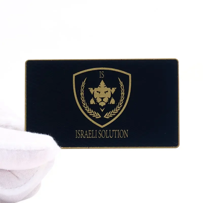 Membership VIP ID Card Custom Matte Black Stainless Steel Metal Business Cards
