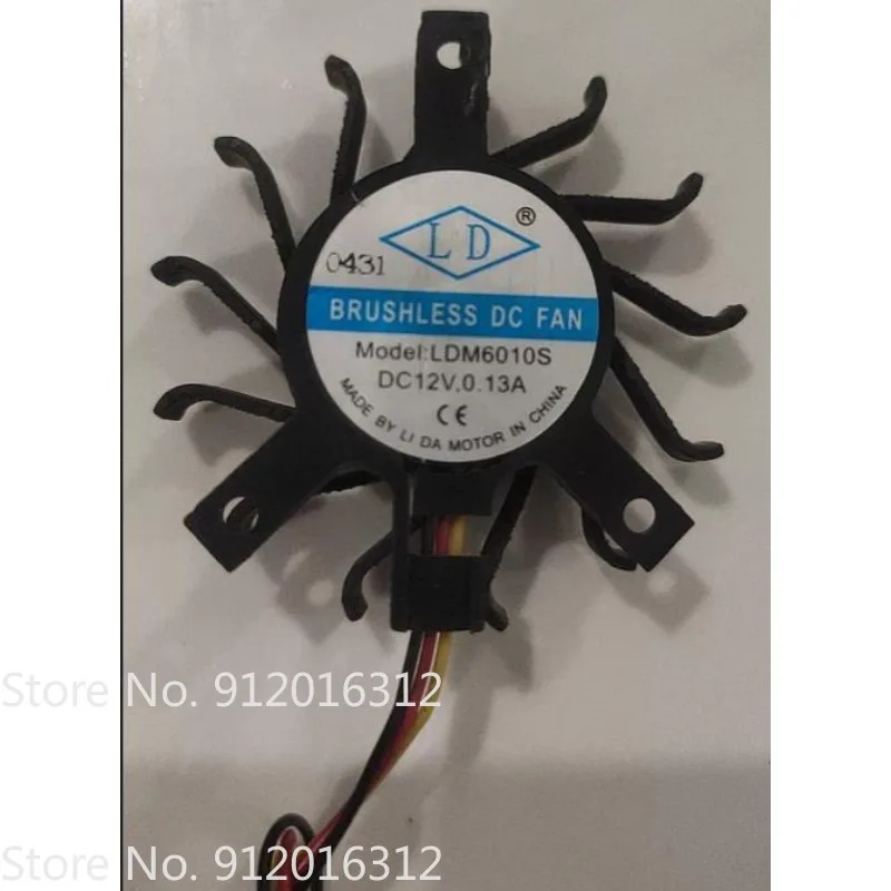 New Cooler Fan LDM6010S 12V 0.13A Motherboard 3-wire Plug Fan