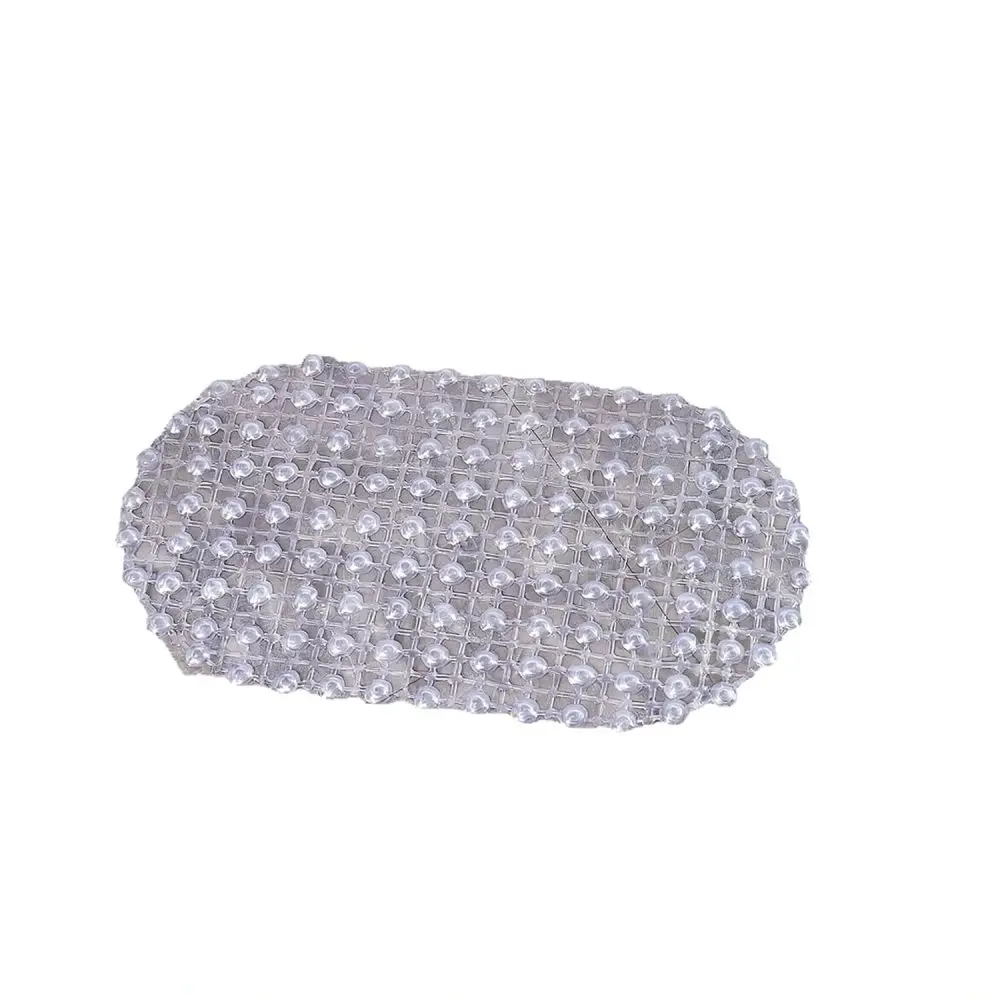 For Yeerle Bath Mat Non Slip PVC Shower Rug Suction Cup Drainable Floor Carpet Comfortable Foot Pad For Bathroom Hotel