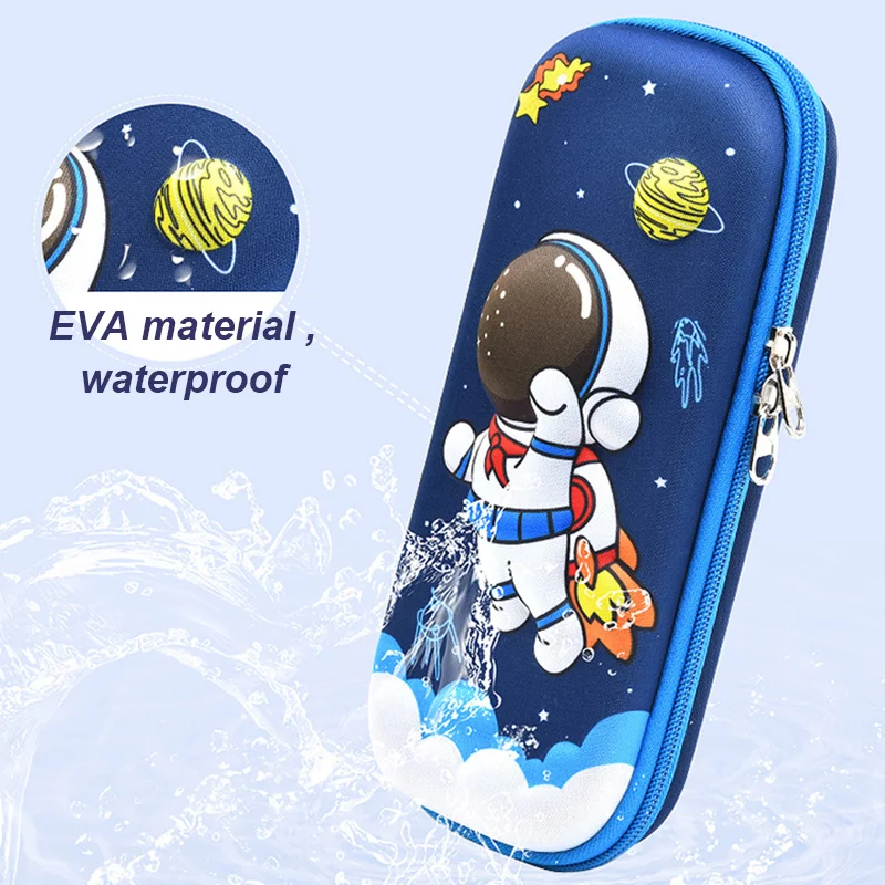 Estuche de lápices 3D Kawaii EVA de gran capacidad, caja de lápices ligera impermeable para estudiantes, suministro escolar, bolsa de papelería