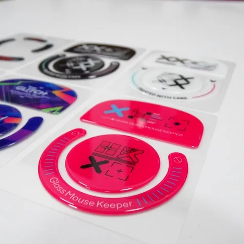 Imagen 2 del producto 1 Juego de patines de ratón Esports de vidrio templado para Logitech G Pro inalámbrico GPW Gpro X superligero 2 ratones deslizan los pies rojo púrpura 0,8mm