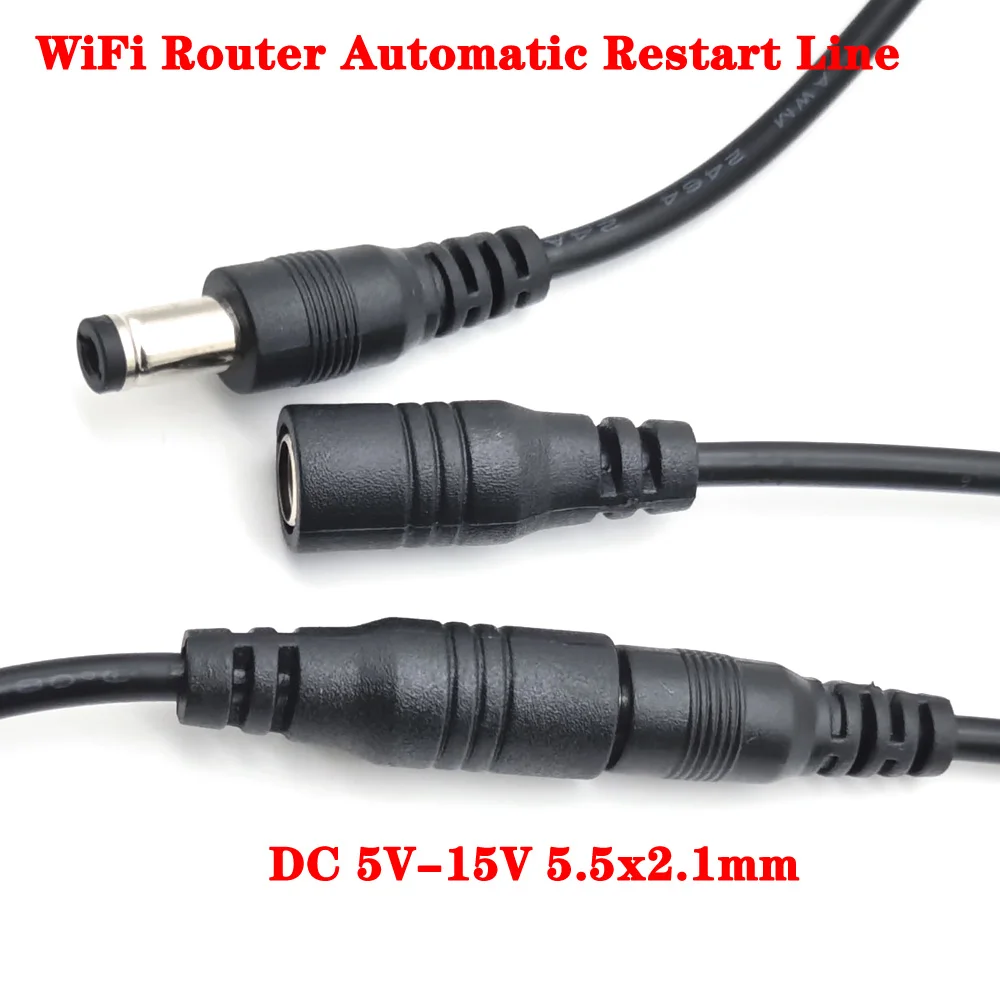 50pcs 24Hours DC 5V-15V For Timer Reset Automatic Restart Power Supply Cable For Wireless-Router WiFi Bridge Repeater Modem