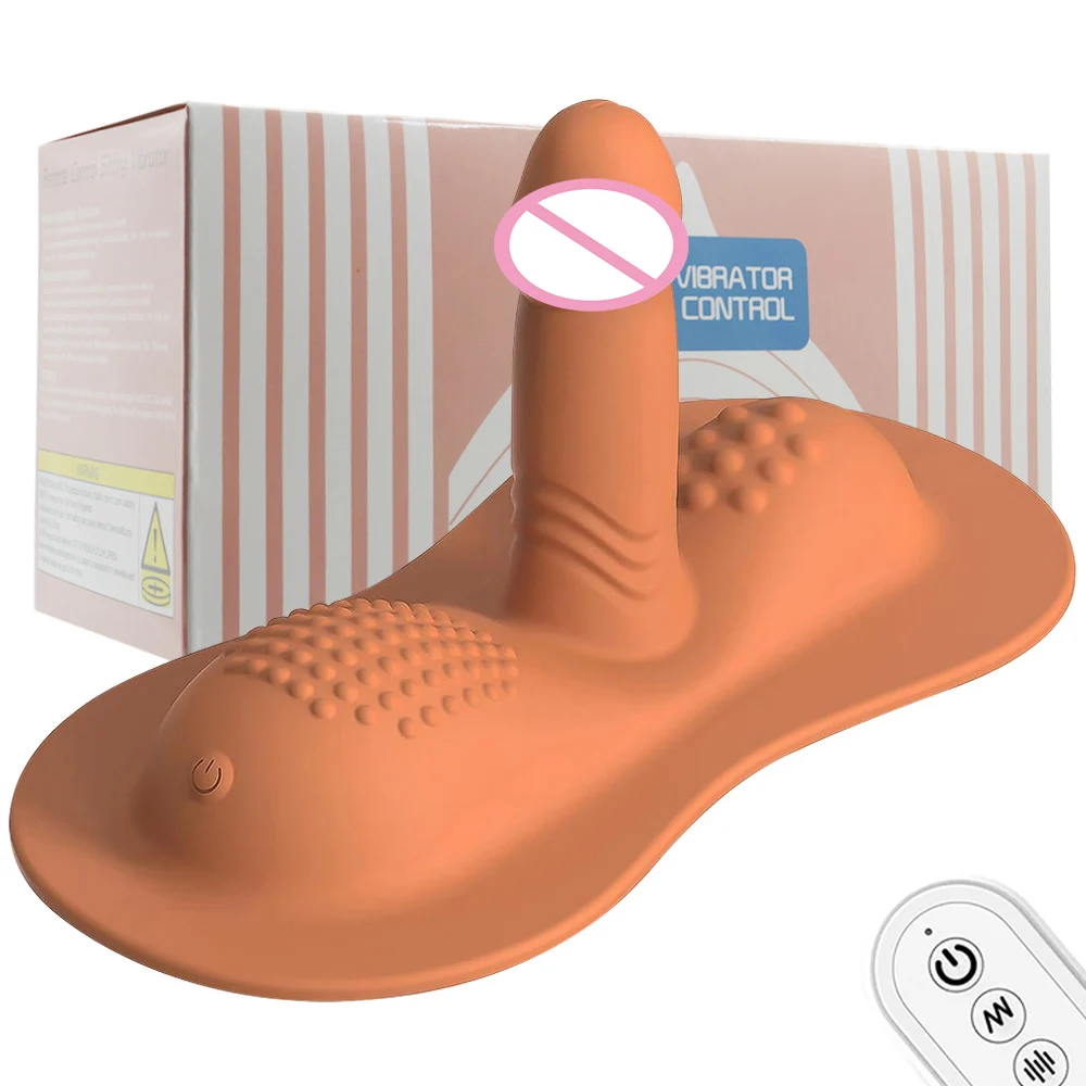 10 Vibrating Mode Dildo Mount Vibrator, Wirelessly Remote Controlled Clitoris Anal G-spot Stimulator Adult Sex Toy for Women