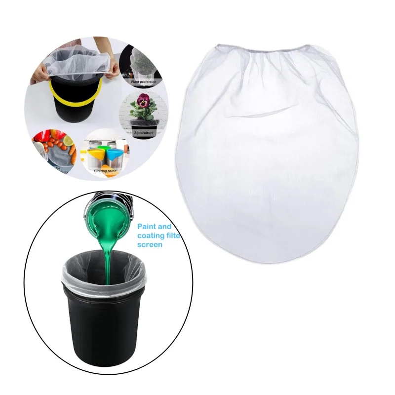 Paint Strainer Bag Gallon Paint Filter Fine Mesh Elastic Drawstring Top Opening Mesh Filter Paint Gardening Bucket Filters