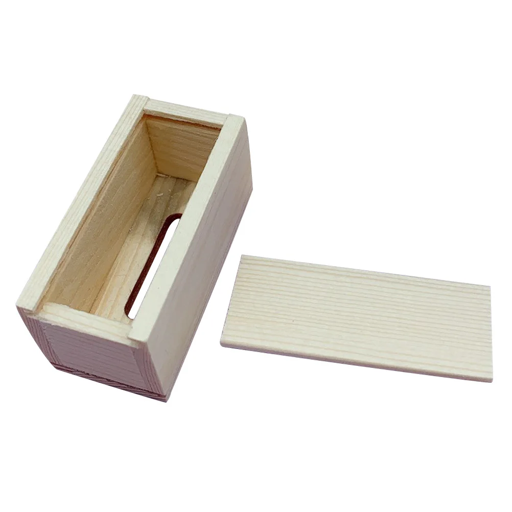 Scatola per fazzoletti in miniatura Mini ornamento decorativo realistico per kit di piccole case Coordinazione occhio-mano per bambini creativi