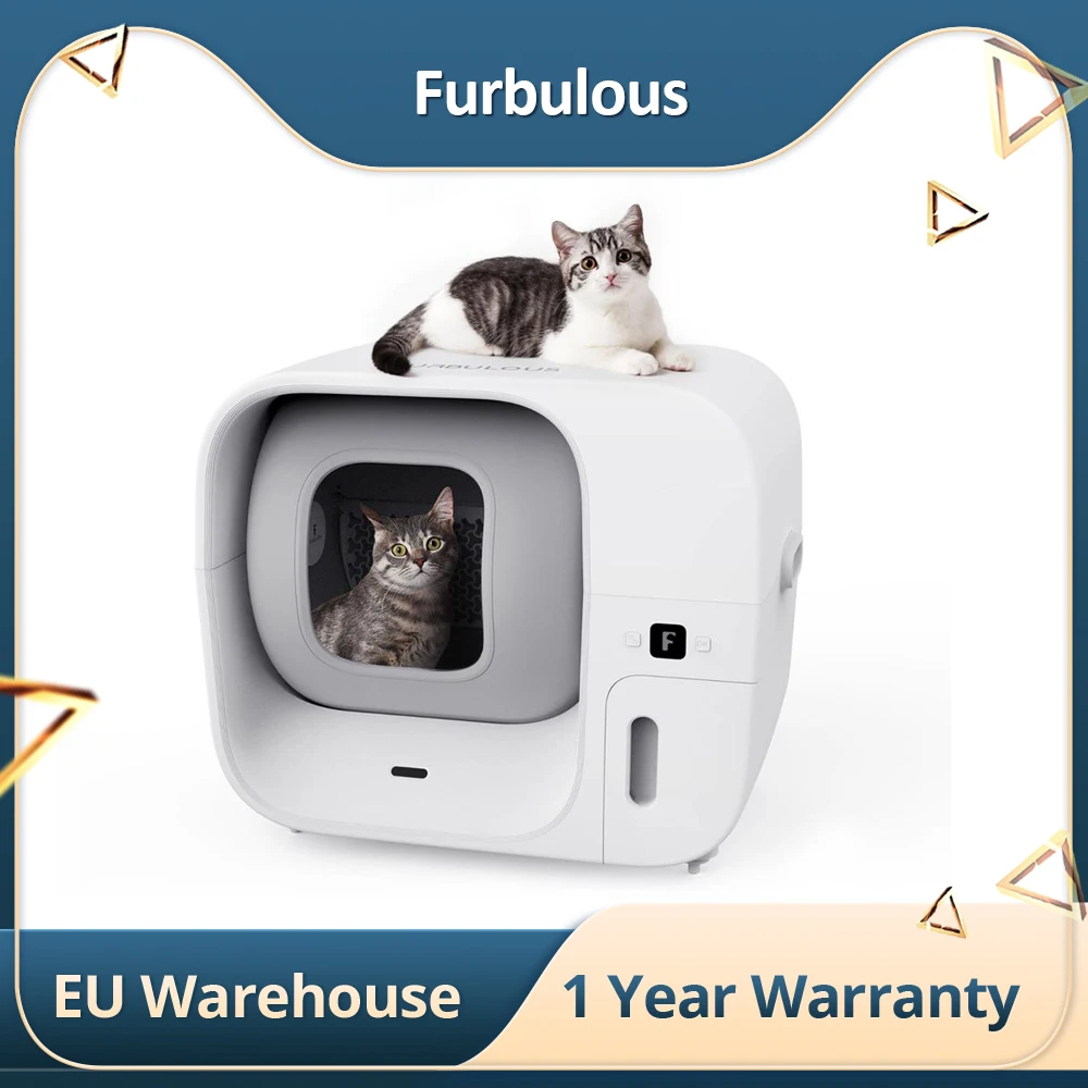 Furbulous Automatic Cat Litter Box with App Control ,48W, 60L Large Safe for Multiple Cats with Odor Removal Deodorant