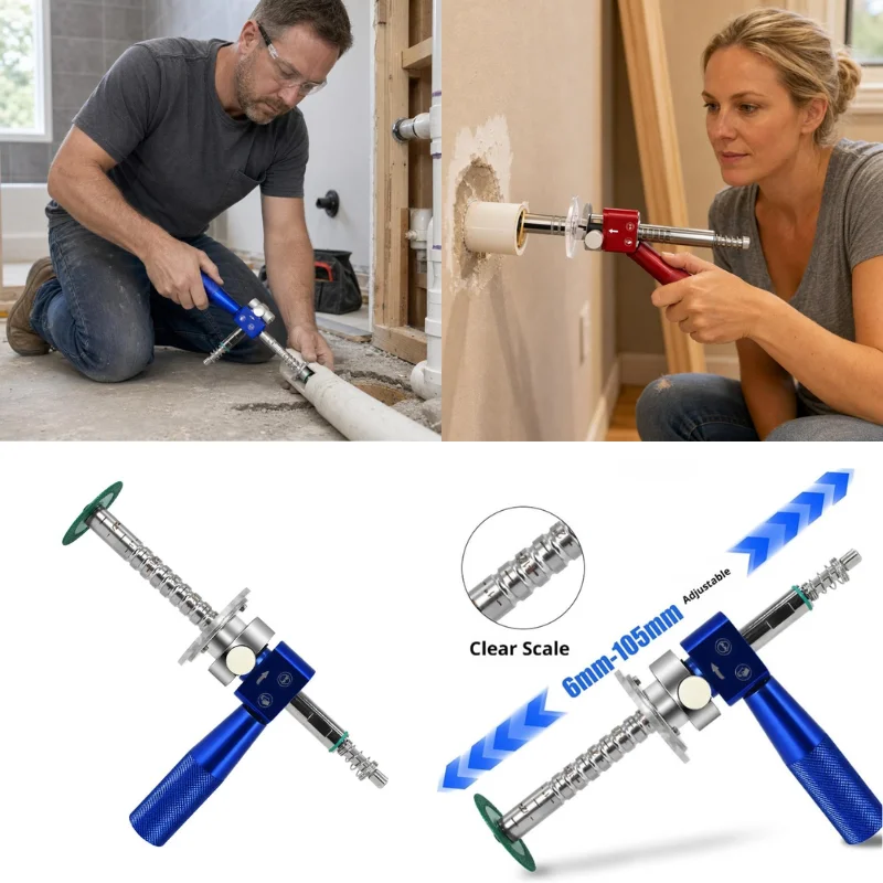 Internal Pipe Cutter Handheld Plumbing PVC ABS Pipe Extractor for Removing Pipes from Walls Professional Plumbing Repair Tool