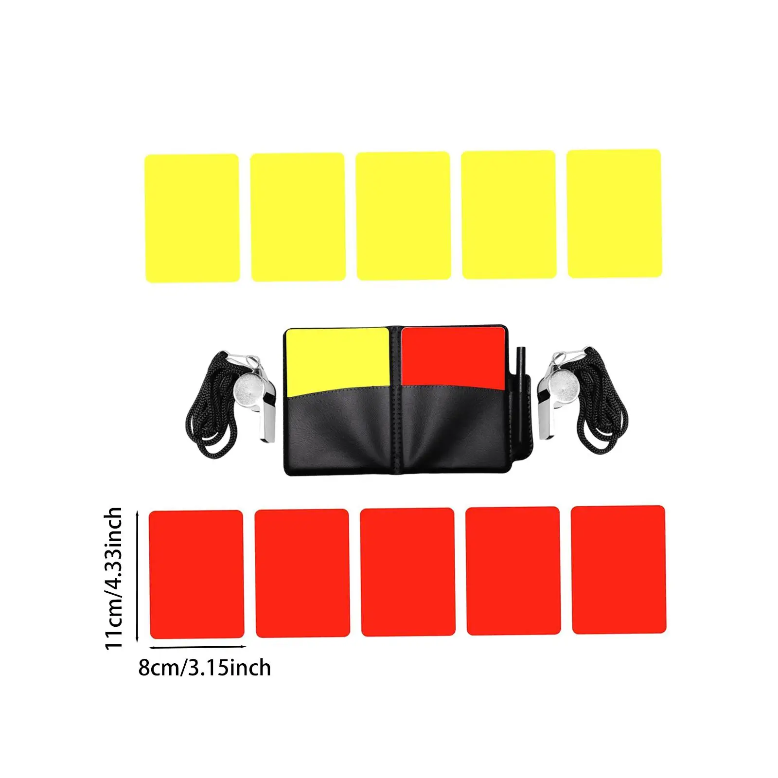 

Soccer Referee Cards Referee Equipment Accessories Supplies Tools Red and Yellow Cards for Soccer for Campus Games Volleyball