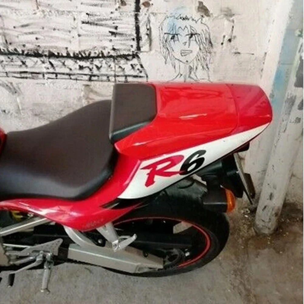 Motorcycle Rear Passenger Cowl Seat Back Cover Fairing Part For Yamaha YZF 600 R6 1998 1999 2000 2001 2002 YZFR6