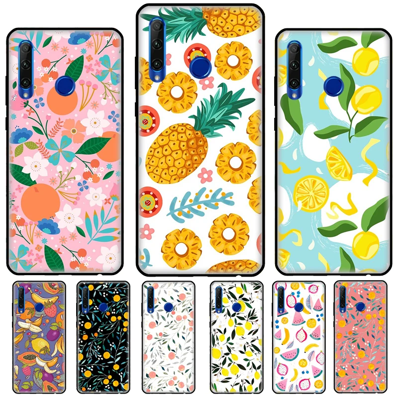 Oranges Tropical fruit Lemons pattern Phone Case For Honor Magic 5 4 Lite 50 70 90 8X 9X 10 Lite X6 X7 X8 X9 X8a X9a Back Cover