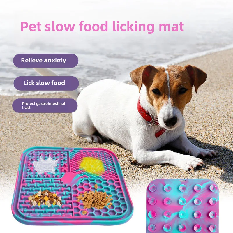 Pet Supplies Licking Plate Dog Slow Food Pad Silicone Bowl Smelling in Stock