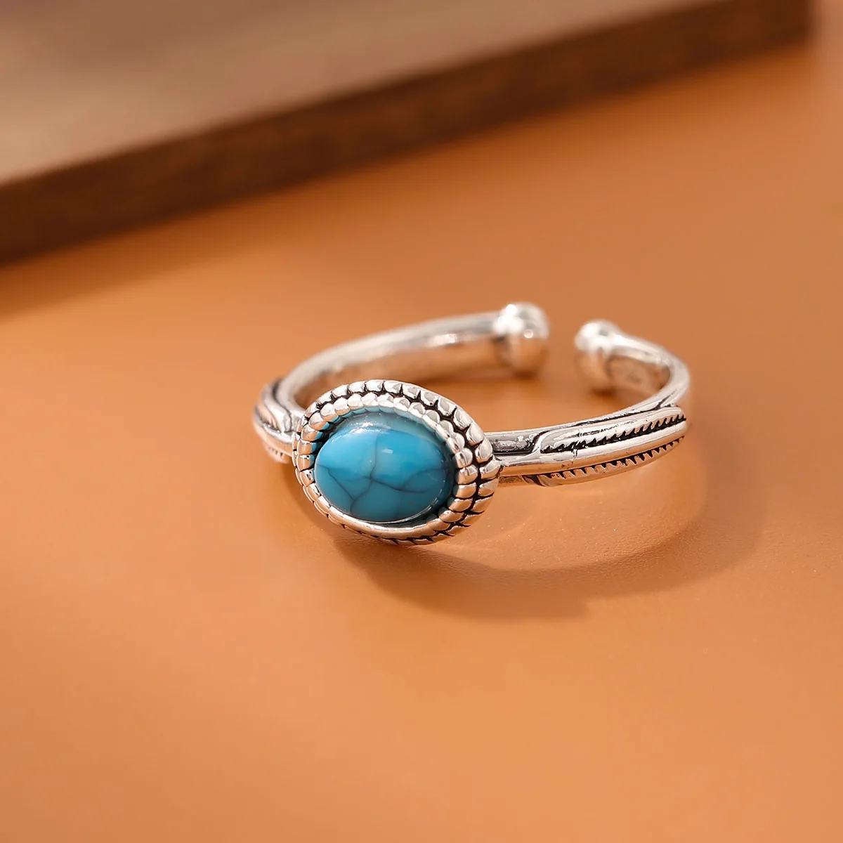 

Новые креативные литературные тормные синие ювелирные изделия из стерлингового серебра 925 пробы, резные кольца в виде слона с полым цветком, R159