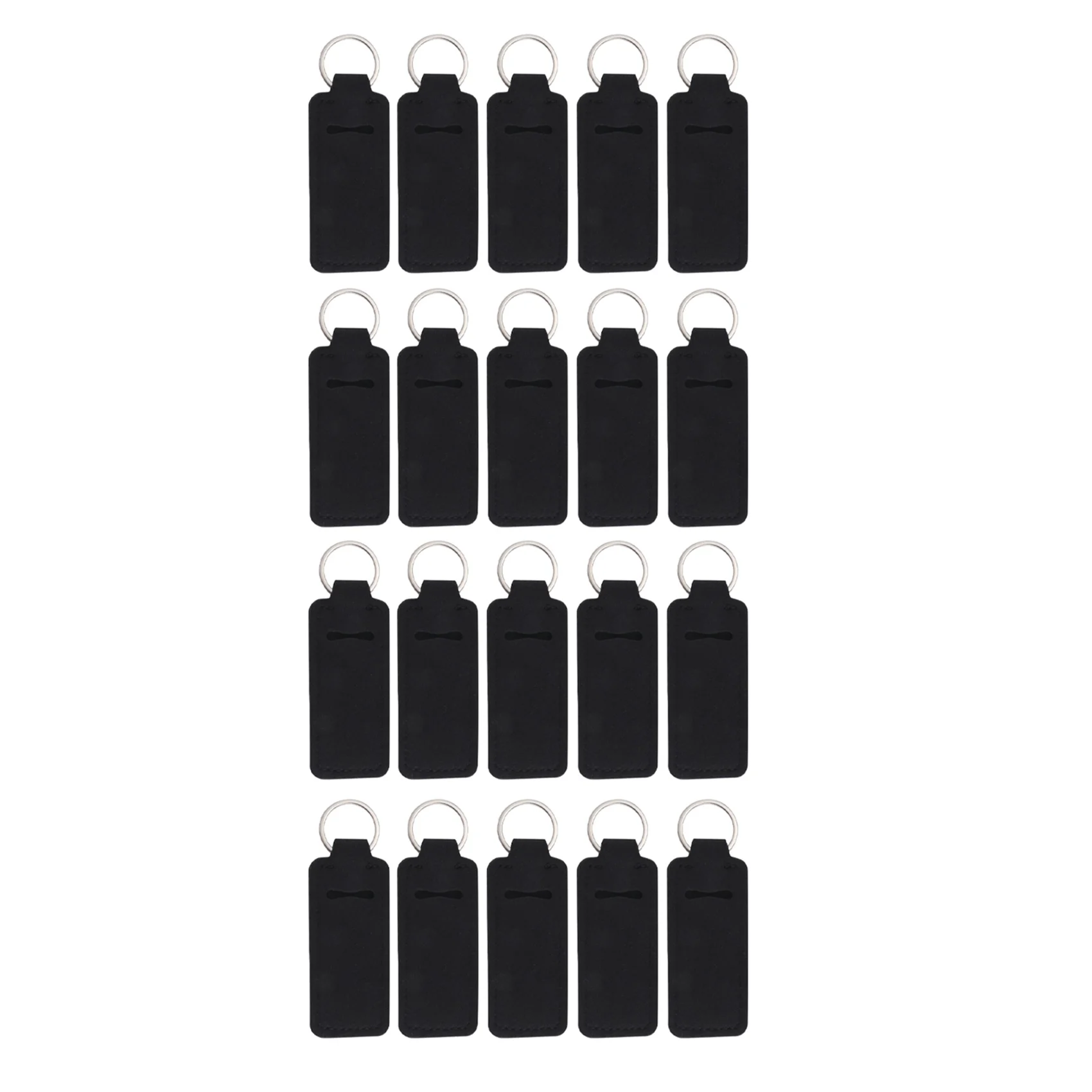 New Creative Keychain Neoprene Chapstick Holders Lipstick Cases Cover Hand Sanitizer Bottle Cover Key Chain(Black)