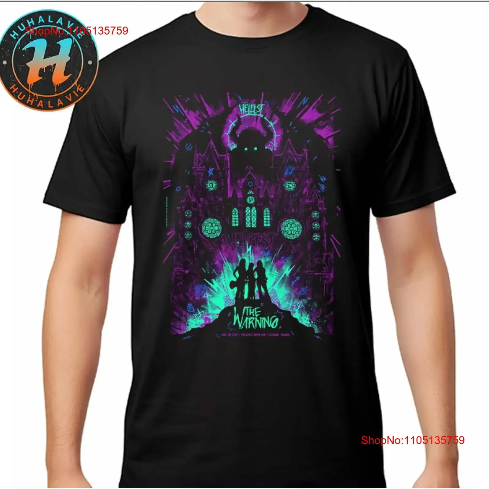 The Warning Band Music At Hellfest Open Air France On June 20 2025 T Shirt vintage Washed Stretched Soft homme graphic