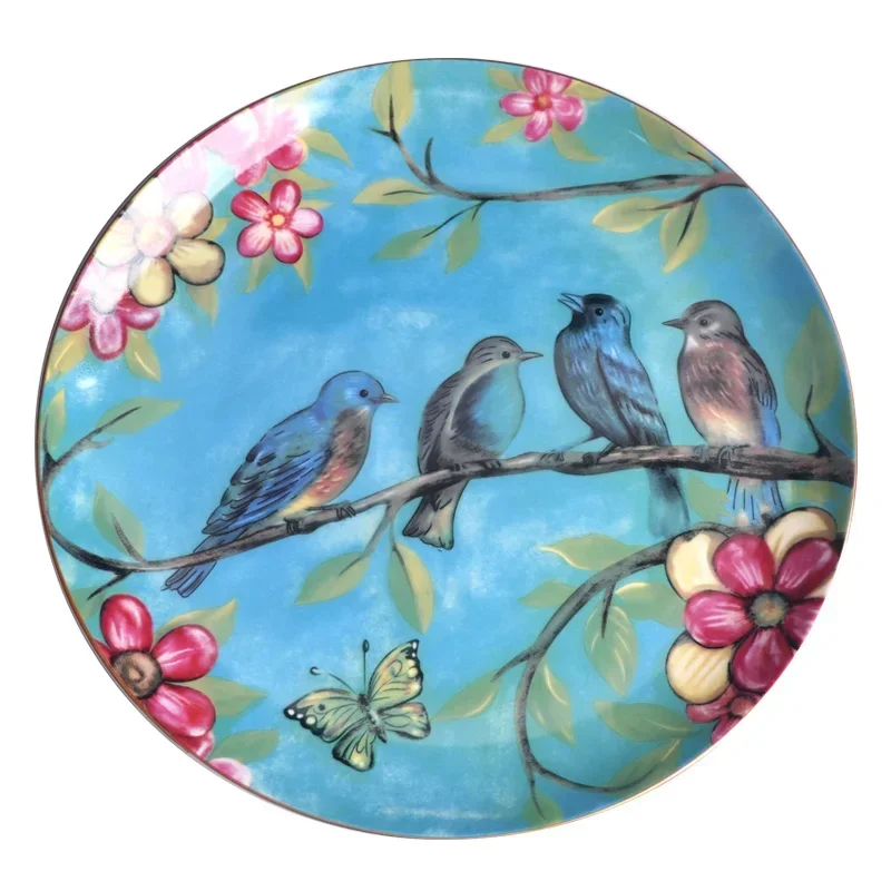 

~European high-grade bone china Western dinner plate, household steak dinner plate, dim sum plate, Chinese flat plate