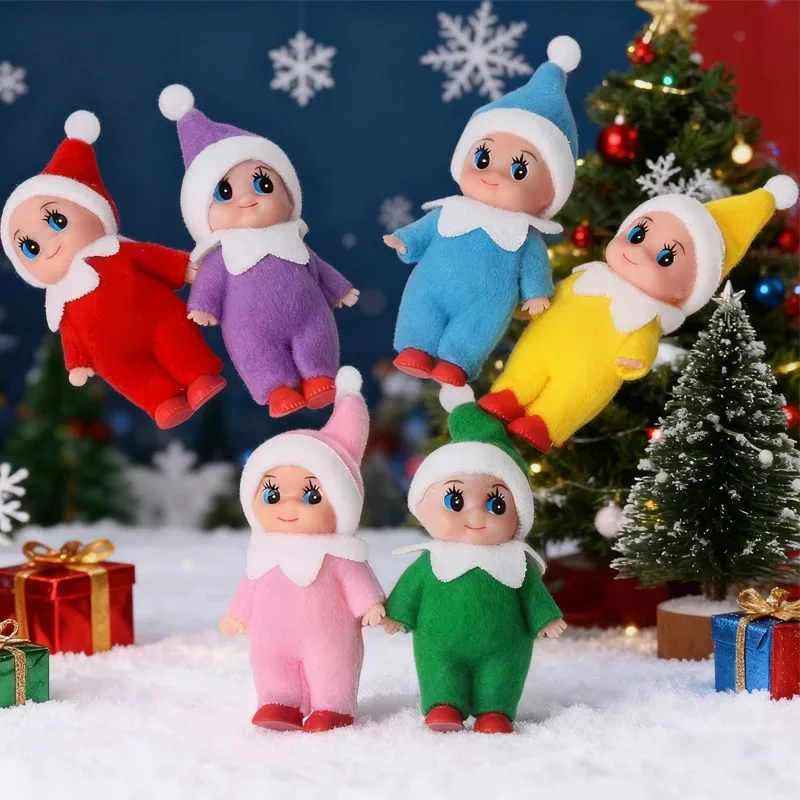 -Colorful Christmas Baby Elf Doll - Christmas Baby Boy & Girl Little Elf Dolls Xmas Decorations Kids Toys Pregnant Mother’s Gift