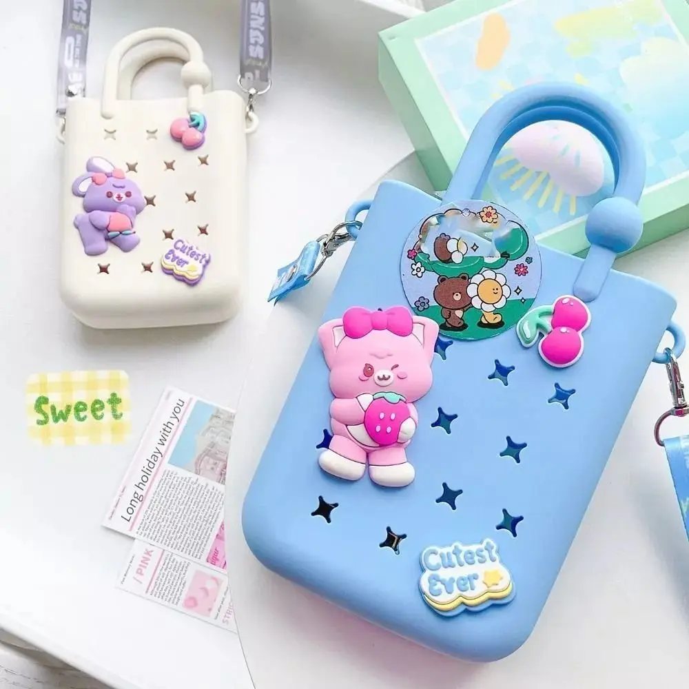 女性のための穴のある漫画のハンドバッグ,ミニ子供のハンドバッグ,かわいい,新しい