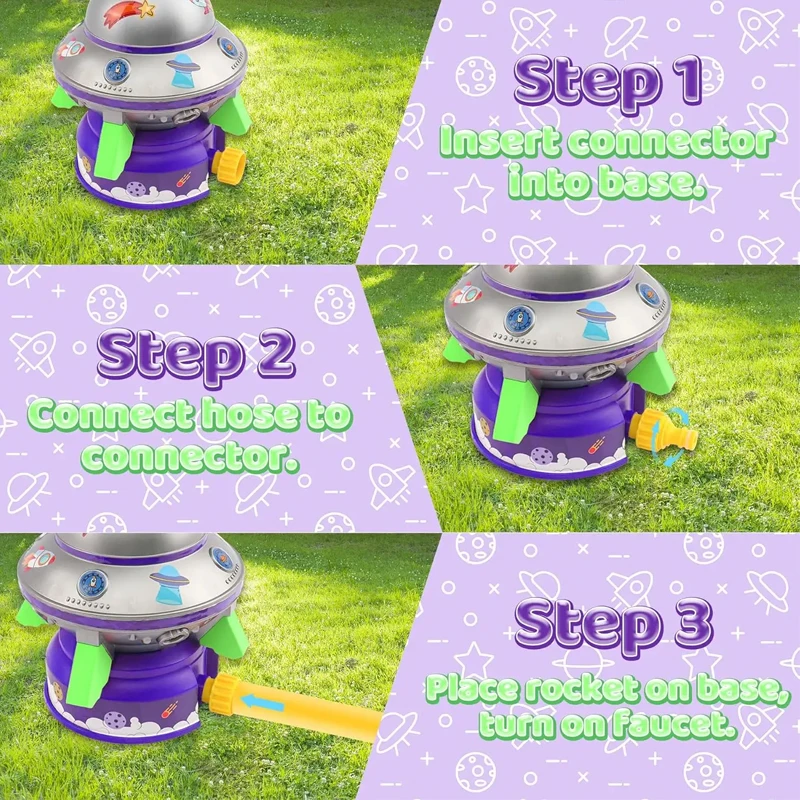 Backyard Lawn Yard Game Outdoor Rotating Flying Water Spraying Play Water Splash Design Sprinkler Toys for Kids Birthday Gifts