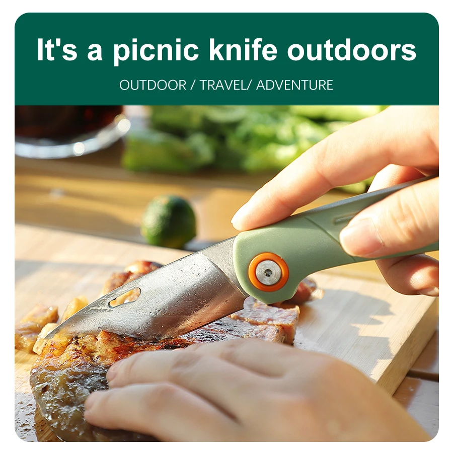 The outdoor camping knife made of PP material is lightweight, compact, and exquisite. Cutting fruits is non-toxic and harmless ﻿