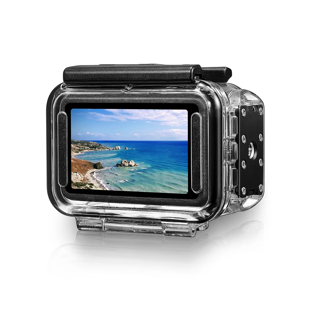 マグネット防水ケース水平垂直撮影 60 メートル水中ダイビング保護カバーハウジング DJI アクション 5pro/4/3 カメラ用
